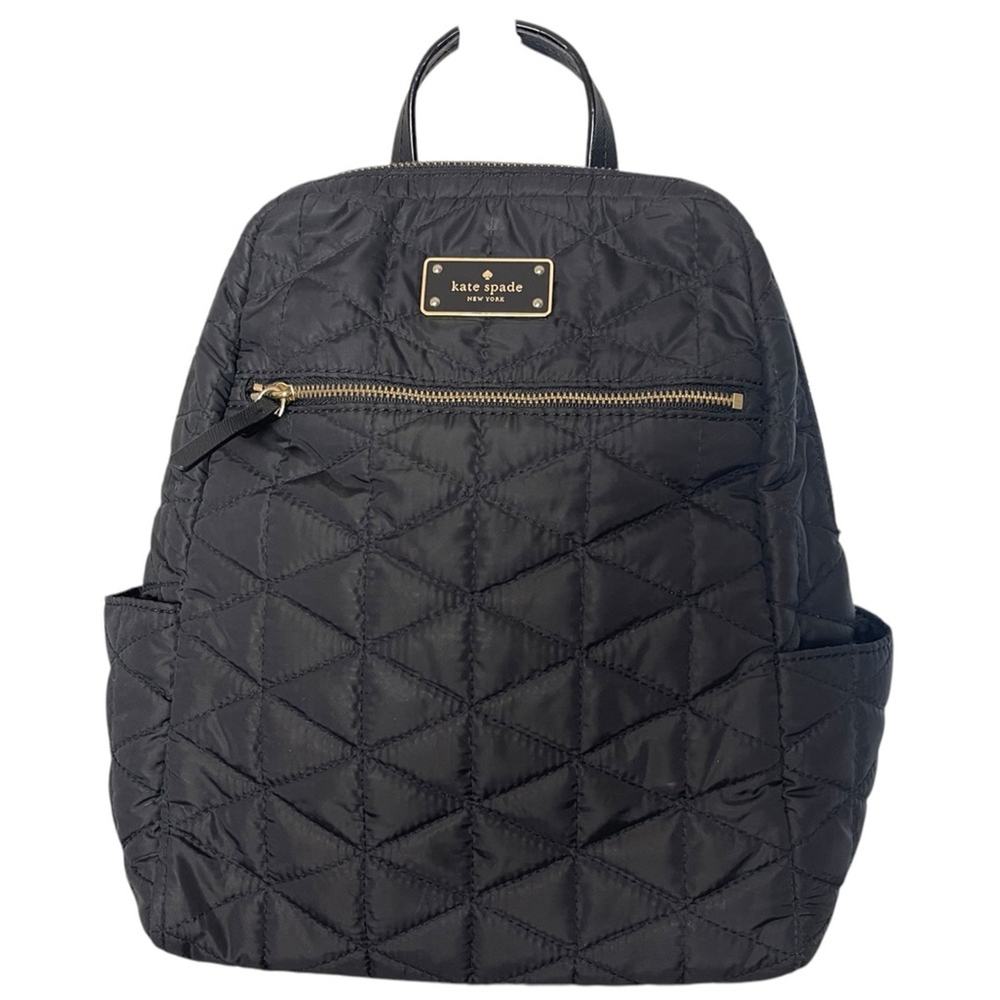 KATE SPADE NY Quilted Backpack, Black, Weekend, Travel, Casual, Vacation
